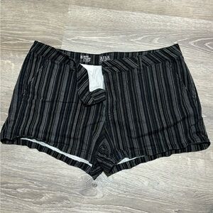 Black Stripped Shorts